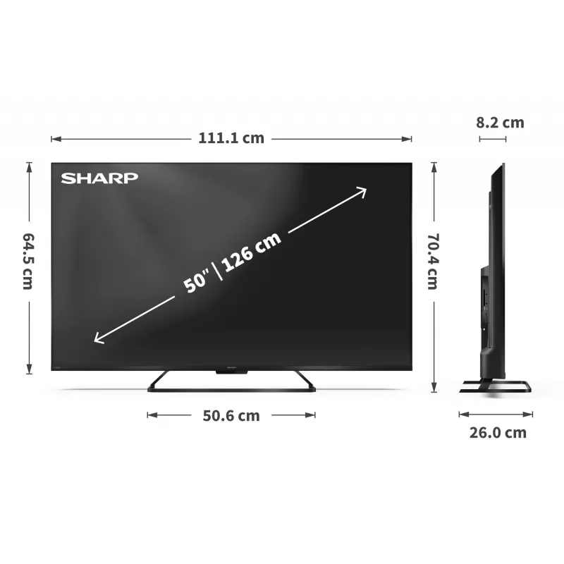 Älytelevisio Sharp 50HR7265E 50 Google TV musta