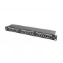 Patch-paneeli 1U LANBERG PPS6-1024-B, 24-porttia Cat6, metalli, musta, 442×114,5×44,5 mm