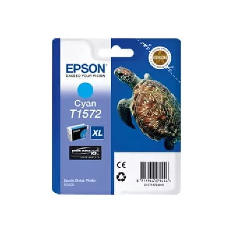 Mustepatruuna Epson T1572 syaani