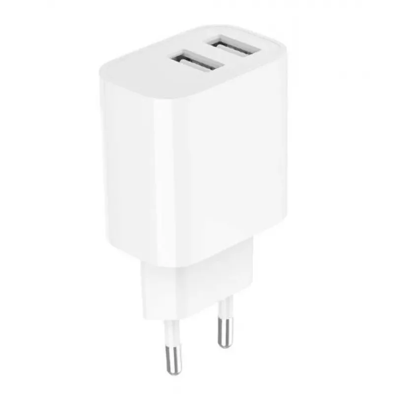 Laturi Gembird TA-UC-2A12-01 sisäkäyttöön AC 2.4A 2 USB valkoinen