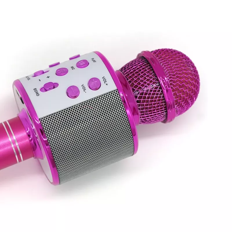 Mikrofoni MANTA MIC11-PK pinkki — johdollinen 3,5 mm liitäntä, kevyt käsikapula
