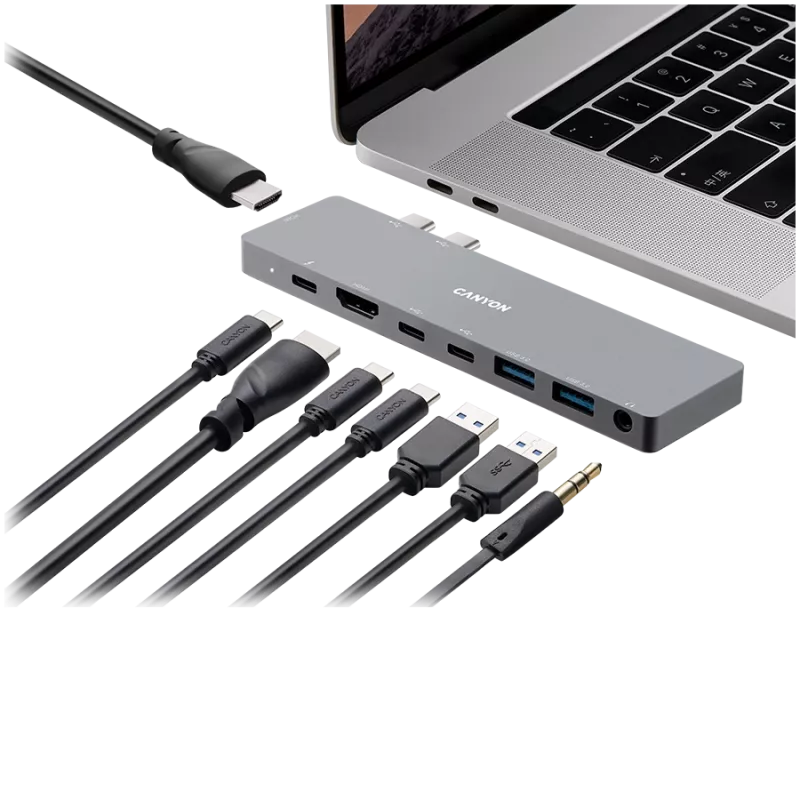 Lataustelakka 2xTB - 2xHDMI 2xUSB 3.0 2xUSB-C jack