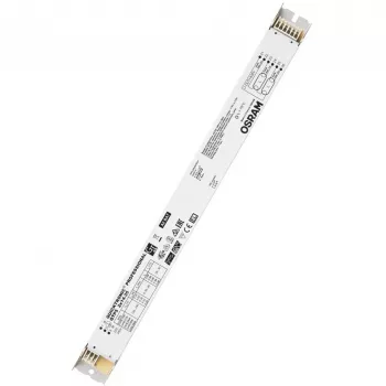 Liitäntälaite/LED-ajuri Osram QTP5 2X14…35, käyttöikä 100000 h, tulo 198–264 V, 50/60 Hz, 24 A, -20–50 °C, 30×360×21 mm
