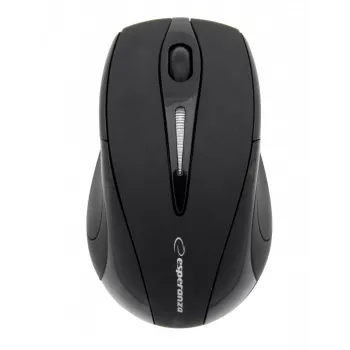 Langaton? Ei – langaton RF-hiiri ESPERANZA EM101K, molempikätinen, 1000 DPI, 2,4 GHz nano-USB-vastaanotin, musta