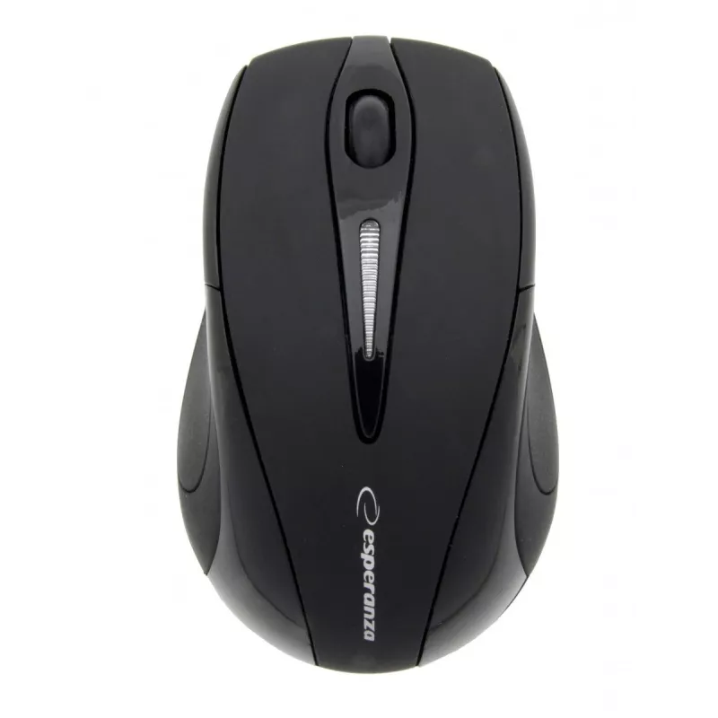 Langaton? Ei – langaton RF-hiiri ESPERANZA EM101K, molempikätinen, 1000 DPI, 2,4 GHz nano-USB-vastaanotin, musta