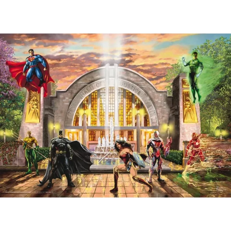 Thomas Kinkade Studios: DC Justice League - Hall Of Justice, palapeli 1000 palaa