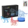 Pöytä-LED-valaisin MANTA SNL117RGB RGB 3D dinosaurus valokoriste