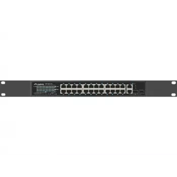 Lanberg kytkin 24X 100MB DSP+/2X Combo Rack 19 360W V2