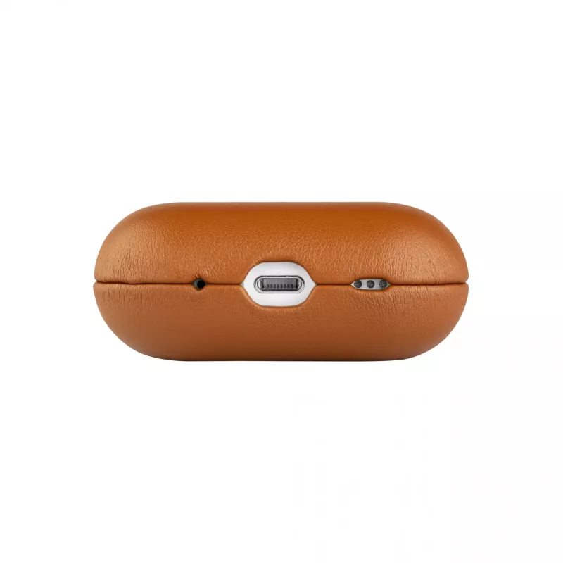 Fixed | Kuulokekotelo MagSafe-tuella | Apple AirPods Pro 2/Pro 2 (USB-C) | Ruskea | Nahka