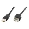 Digitus ASSMANN - USB-jatkokaapeli - USB (W) - USB (W) - 1,8 m (USB/USB 2.0) - valettu - musta (AK-300200-018-S)
