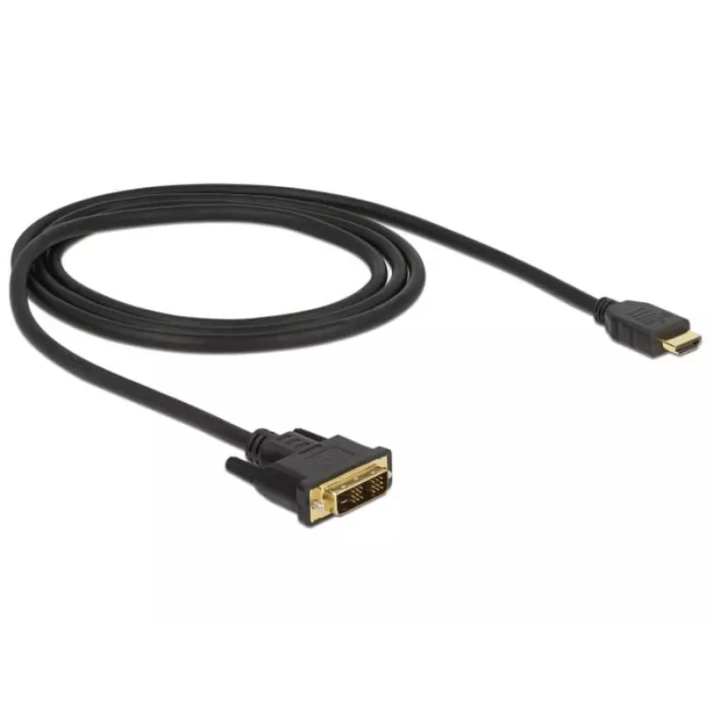 Videokaapeli-adapteri DeLOCK 85582 1 m HDMI Type-A DVI-D musta