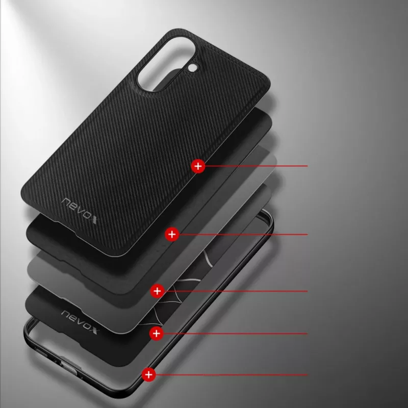 StyleShell NYLO, puhelinkotelo musta, Samsung Galaxy A36 5G