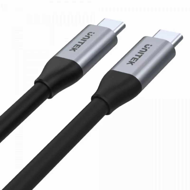 USB-C-USB-C-data- ja latauskaapeli Unitek C14082ABK 1 m, USB 3.2 Gen 2 (10 Gbit/s), 100 W PD, musta