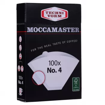 MOCCAMASTER 85022 -kahvinsuodatin — paperisuodatin, valkoinen, 100 kpl:n pakkaus