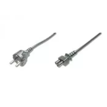 Assmann virtajohto, Schuko - C5, pistoke/liitin, 1,8m, H05VV-F3G 0,75 mm², musta (AK-440103-018-S)