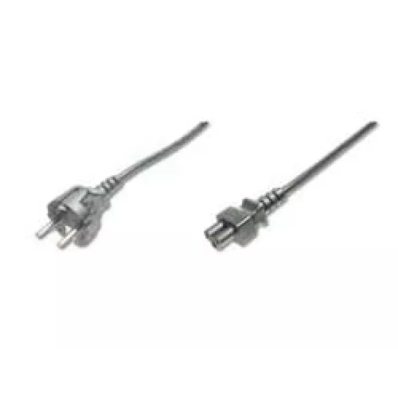 Assmann virtajohto, Schuko - C5, pistoke/liitin, 1,8m, H05VV-F3G 0,75 mm², musta (AK-440103-018-S)