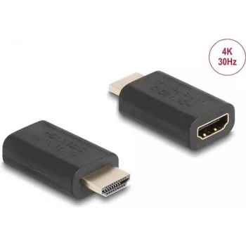 HDMI-sovitin DeLOCK 64325 musta liitäntä 1 HDMI liitäntä 2 HDMI