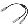 Renkforce USB 2.0 tietokone Y-kaapeli [1x USB-C uros - 2x naaras] - kaapeli - digitaali/data