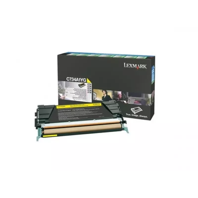 Lexmark - värikasetti - 1 x keltainen - 6000 sivua - LRP / LCCP (C734A1YG)