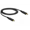USB-kaapeli DeLOCK 83661 USB 3.2 Gen 2 1 m USB-C musta