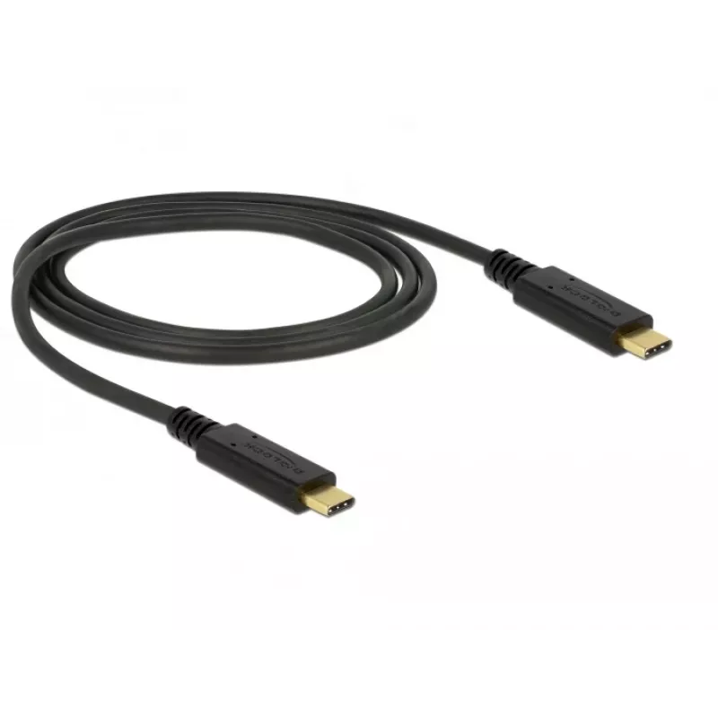 USB-kaapeli DeLOCK 83661 USB 3.2 Gen 2 1 m USB-C musta