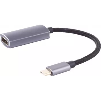 USB-näytönohjainsovitin shiverpeaks BS14-05051 USB Type-C -pistoke musta harmaa