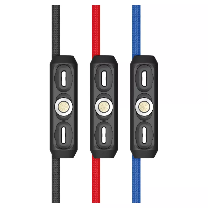 USB-kaapeli RealPower MagneticCharge3 1m USB A musta sininen punainen