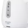 Vedenkeitin Adler AD 1373 – 1 L tilavuus, 850 W, valkoinen, 360°-jalusta, polypropeeni