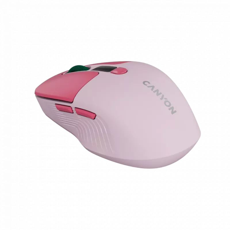 Canyon MW-26 - 2in1 langaton optinen hiiri Bluetooth / 2,4 GHz - hiljainen - pinkki