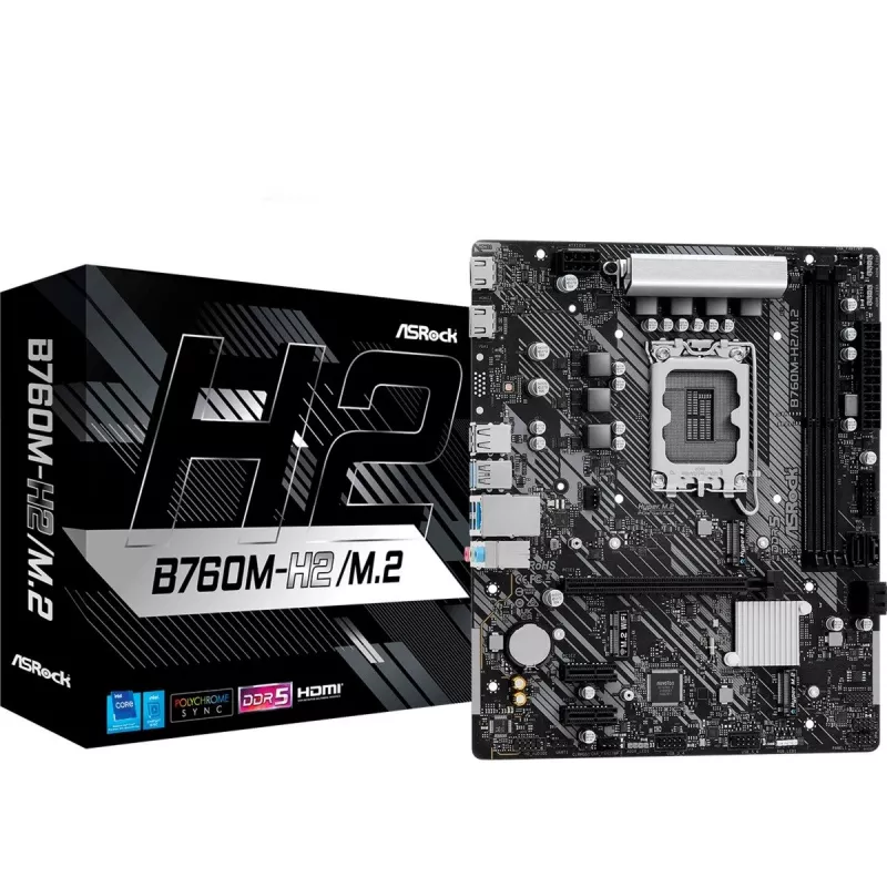 ASRock B760M-H2/M.2 DDR5 LGA1700 Micro-ATX -emolevy