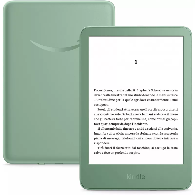 Amazon New Kindle (16 GB) mainoksilla – Matcha