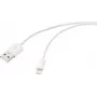 Renkforce USB-kaapeli USB 2.0 USB-A-uros, Apple Lightning -uros 1,00 m valkoinen RF-6857548 (RF-6857548)