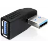 USB 3.0 M/F -sovitin Delock 65342 musta