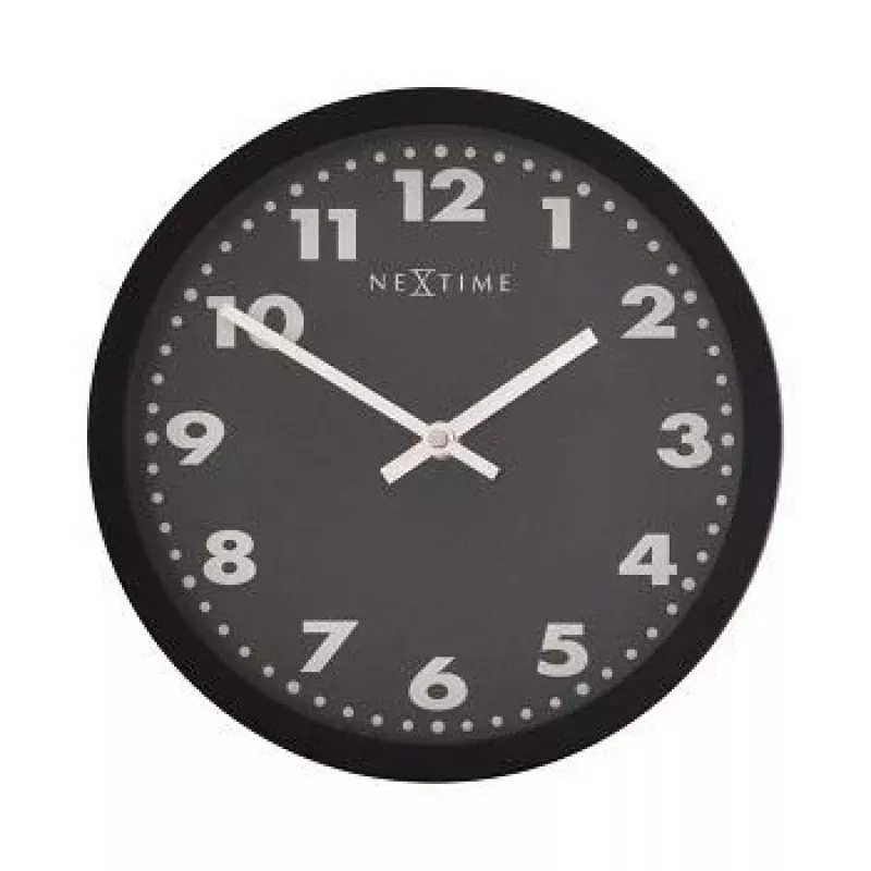 NeXtime kello 2906ma Mercure, Ø 25 cm, seinäkello, musta