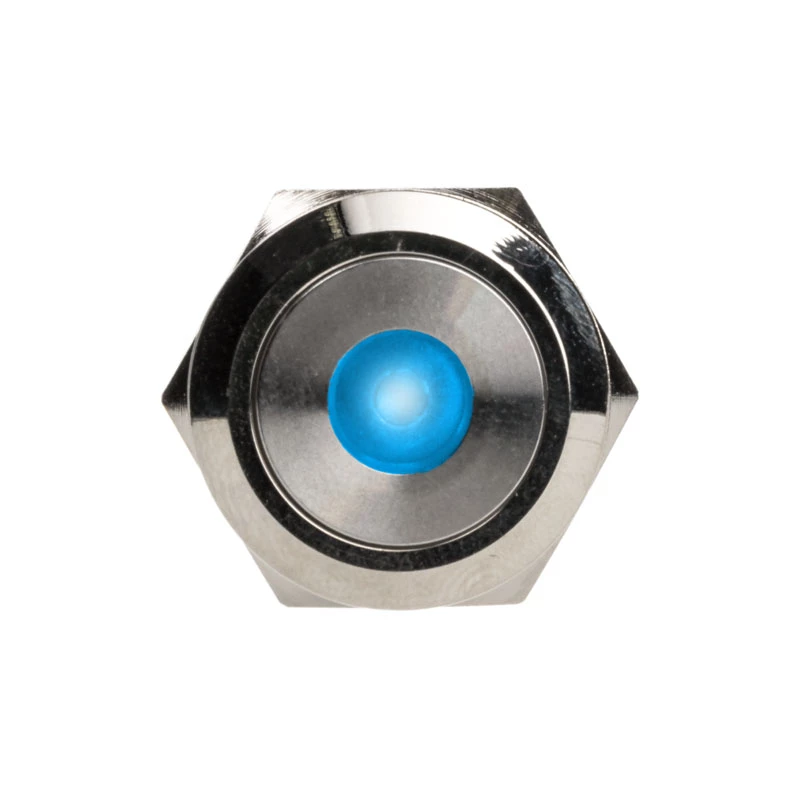 Painonappi DimasTech vandalismikytkin 22mm Silverline Dot RGB PD215, 22 mm