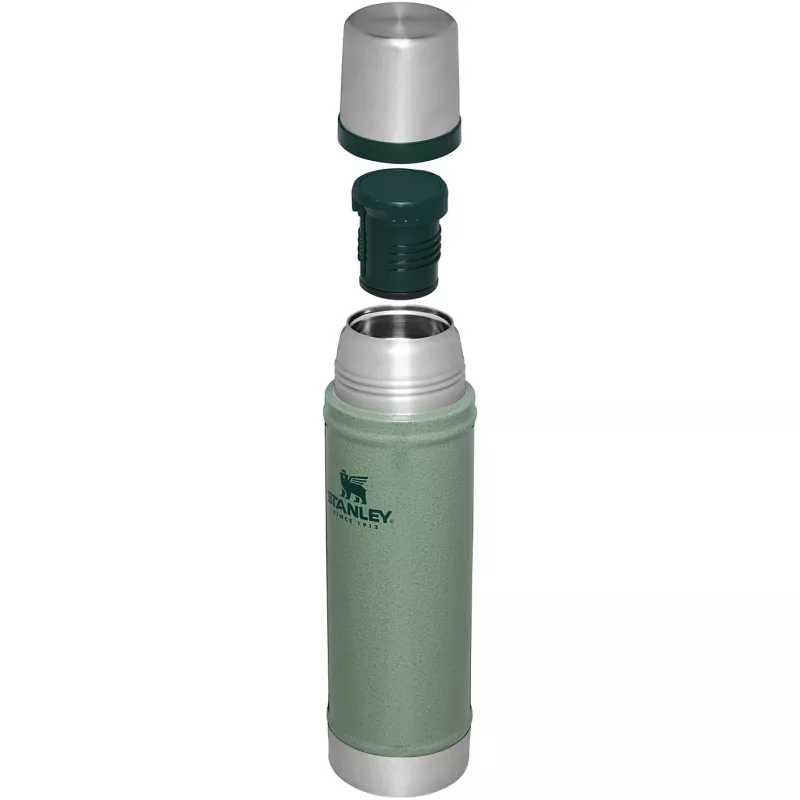 Termospullo STANLEY The Legendary Classic Bottle 0,6 l vihreä – tyhjiöeristetty pullo, 600 ml