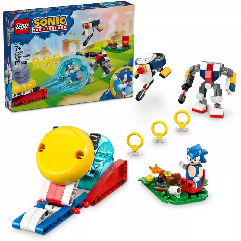 Rakennuslelu LEGO Sonic the Hedgehog 77001 Campfire Showdown lelusetti, 177 osaa, 1 minihahmo, ikä 7+