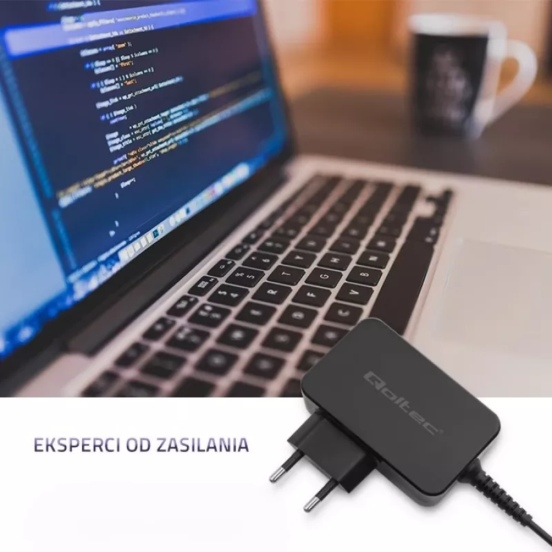 Virtalähde QOLTEC 45W 19V 2,37A 5,5x1,7 mm liittimellä