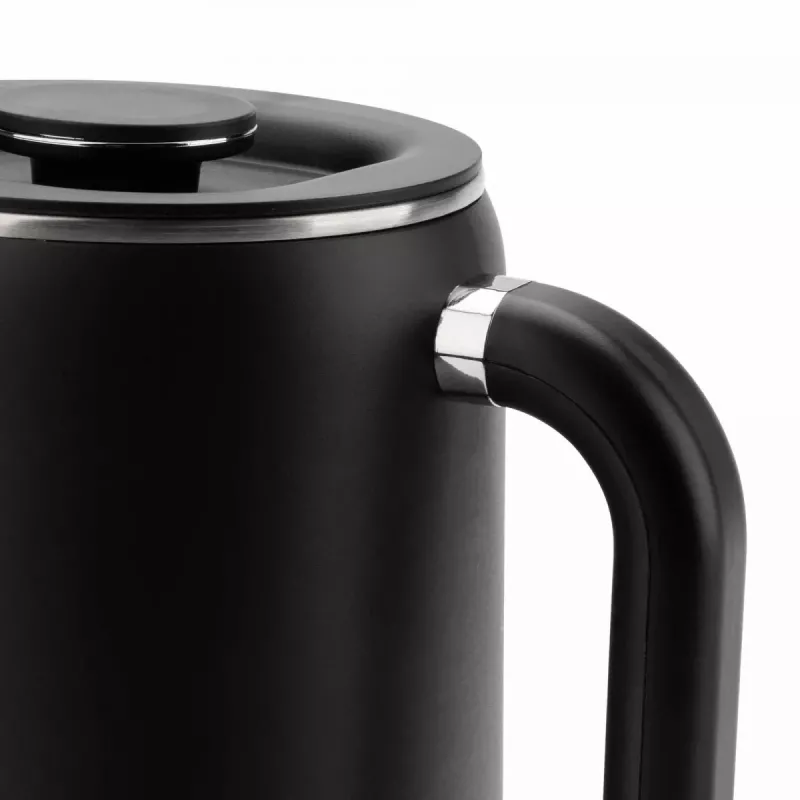 Jata JEHA1575 sähkökeitin, 1,7 l, 1500 W, 5 lämpötila-asetusta, musta/ruostumaton teräs