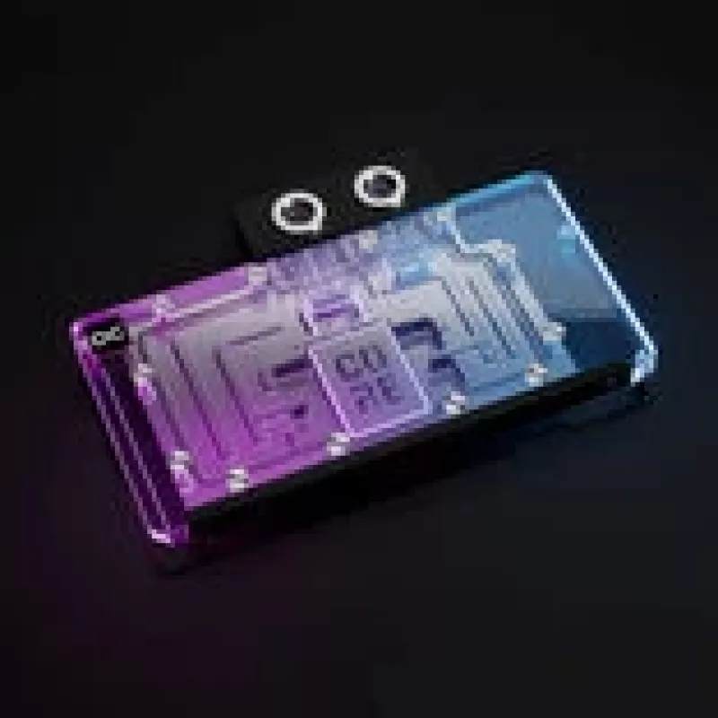 Nestekylmäblokki Alphacool Core RX 9070 XT Swift+ läpinäkyvä kromi GPU:lle