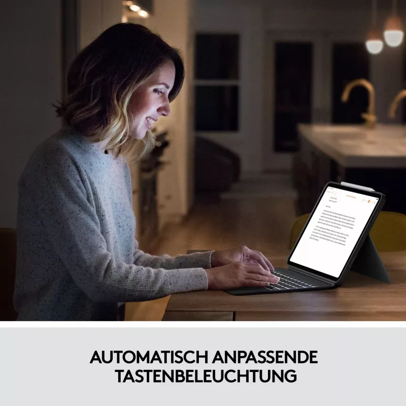 Combo Touch -kotelo näppäimistöllä US iPad Pro 11 1,2,3 gen harmaa
