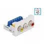 RCA-moduuli DeLOCK Easy 45 3 x RCA liitin 22,5 x 45 mm