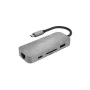 USB-keskitin Terratec Connect C8 USB 2.0 Type-C harmaa
