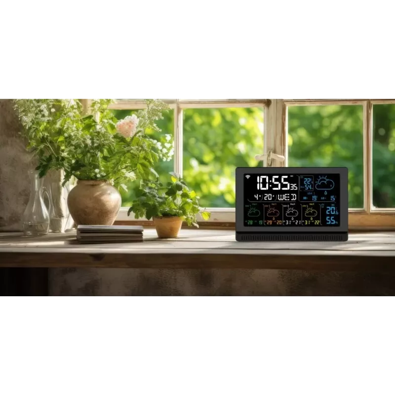 Älykaiutin MANTA MTO200B Windy musta — Bluetooth- ja Wi‑Fi-yhteys, puheavustintuki