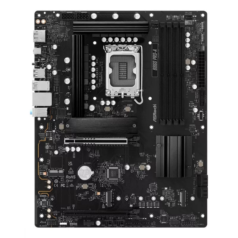 Emolevy ASRock B860 Pro-A — Intel B860 ATX, LGA 1851, DDR5, 4x DIMM, 256GB, 2.5Gb LAN, 1x M.2, 4x SATA III