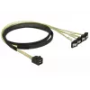 SCSI-kaapeli DeLOCK 85685 musta keltainen 1 m 1 x Mini SAS HD SFF-8643 4 x SATA 7 Pin