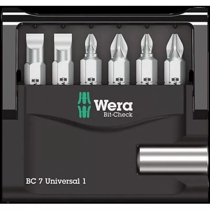 Wera Bit-Check 7 Universal 1 kärkisarja 05056295001, 7 kpl