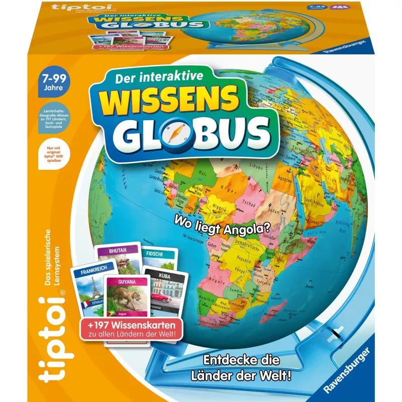 Ravensburger tiptoi Interaktiver Wissens-Globus oppimislelu