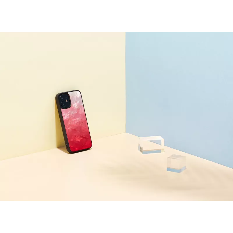 iKins suojakotelo Apple iPhone 12 minille — Pink Lake mustin yksityiskohdin