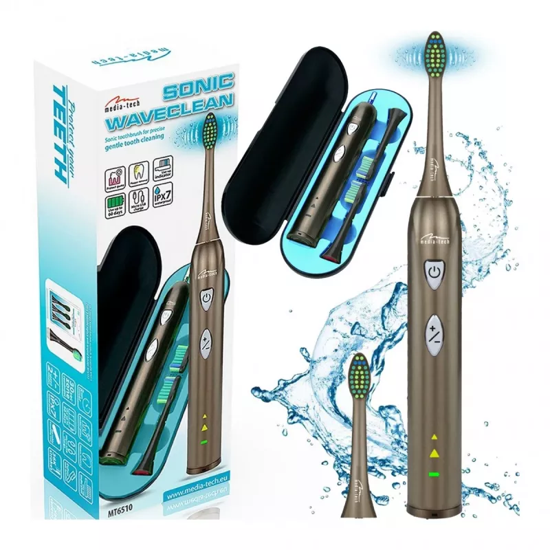 Hammasharja Media-Tech SONIC WAVECLEAN aikuiset ruskea